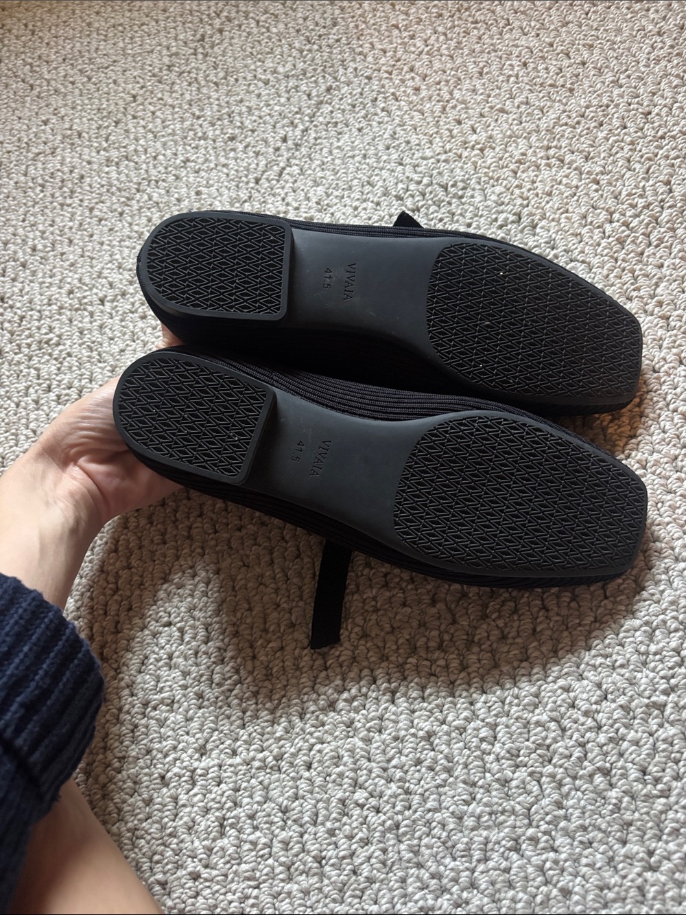 Vivaia Black Mary Jane Knit Flats - Picture 3 of 4